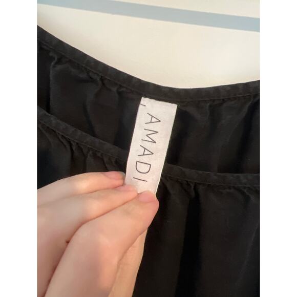 Anthropologie Amadi Verity Size L Tiered Dress Black L/S Boho Peasant Festival - Picture 3 of 7